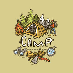 camp illustration
