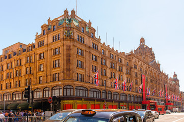 View of famous department store Harrods