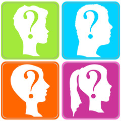 Vector silhouette of a people.