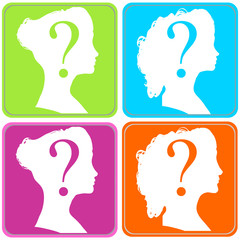 Vector silhouette of a woman.