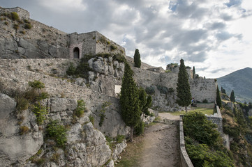 Fototapeta na wymiar Alte Festung in Klis, als Drehort TV Serie „Game of Thrones“ in Split, Kroatien 