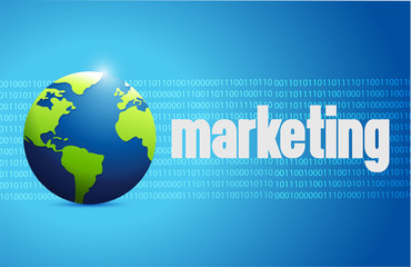 globe marketing illustration design