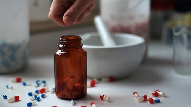 medicine and drugs. capsules