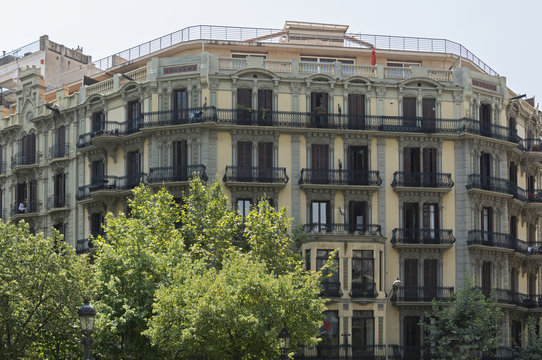 Barcelona, Spanish, European Apartment Block