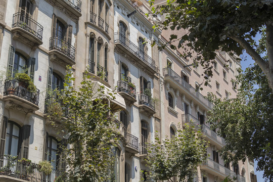 Barcelona Apartment Building Facade