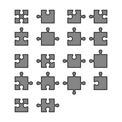 Jigsaw puzzle blank parts constructor