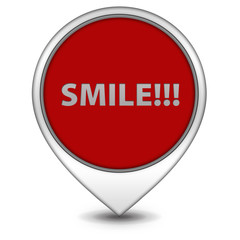 Smile pointer icon on white background