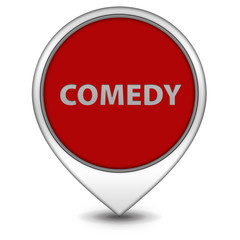 Comedy pointer icon on white background
