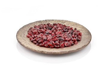 Suszona żurawina na talerzu