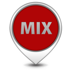 Mix pointer icon on white background