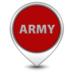 Army pointer icon on white background
