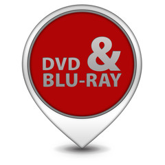 Dvd and bluray pointer icon on white background