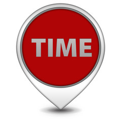 Time pointer icon on white background