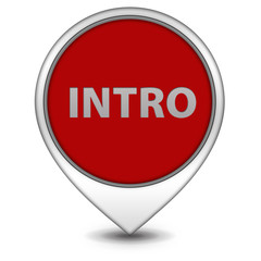 Intro pointer icon on white background