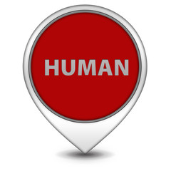 Human pointer icon on white background