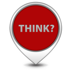 Think pointer icon on white background