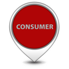 Consumer pointer icon on white background
