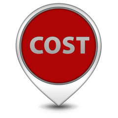 Cost pointer icon on white background