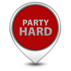 Party hard pointer icon on white background