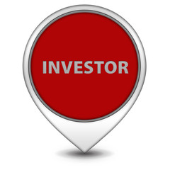 Investor pointer icon on white background