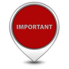 Important pointer icon on white background
