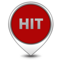 Hit pointer icon on white background