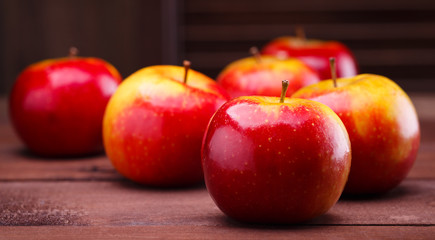 red ripe apples