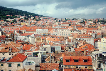 Naklejka na ściany i meble Aerial view of Split, Croatia