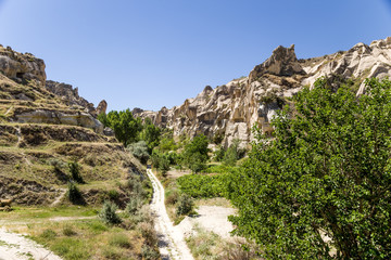 Fototapeta na wymiar Cappadocia. View of a mountain valley in Goreme National Park