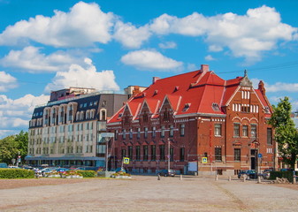 Ancient and modern architecture of the ancient city of Vyborg