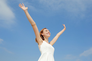 Freedom and Carefree woman