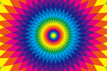#Background #wallpaper #Vector #Illustration #design #free #free_size #charge_free #colorful #color rainbow,show business,entertainment 背景,素材,壁紙,虹色,七色,カラフル,ラテン風,エスニック風,エスニック模様,ひし形,菱形,放射状,メキシコ風,サイケデリック