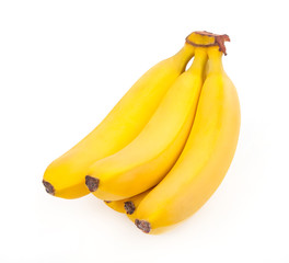 Bunch of bananas isolated on white background