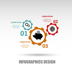 Vector Illustration with gear and icons