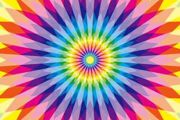 #Background #wallpaper #Vector #Illustration #design #free #free_size #charge_free #colorful #color rainbow,show business,entertainment 背景,素材,壁紙,虹色,七色,カラフル,ラテン風,エスニック風,エスニック模様,ひし形,菱形,放射状,メキシコ風,サイケデリック