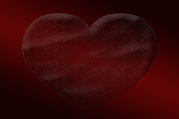 Herz Illustration mit rotem retro Muster