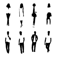 Women and Men Silhouettes