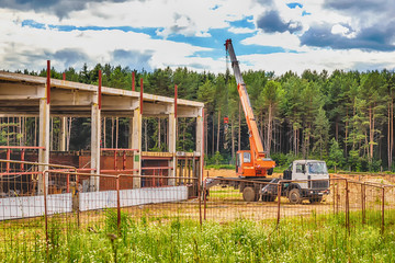 Building under construction with hdr effect