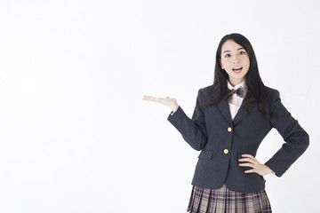 コピースペース 制服女子学生