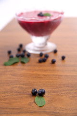 Organic Blueberry Fresh Smoothy made with fresh ingredients