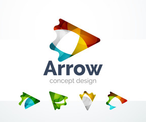 Abstract arrow logo design