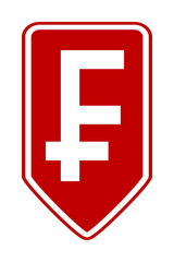 Swiss franc symbol button.