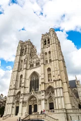 Deurstickers Brussels Cathedral © Sergii Figurnyi