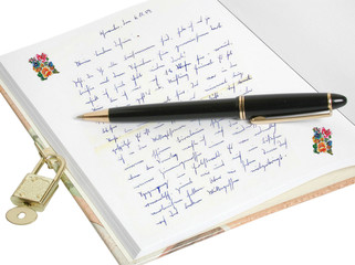 Poesiealbum mit Eintrag