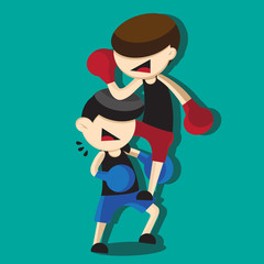 boxing cartoon