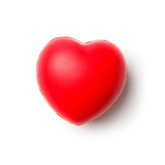 Red heart isolated on white