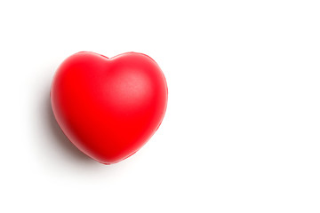 Fototapeta premium Red heart isolated on white