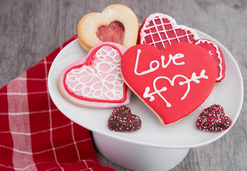 Naklejka na ściany i meble Assortment of Valentine Cookies