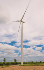 Eco power in wind turbine farm