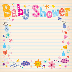 Fototapeta na wymiar Baby Shower invitation card